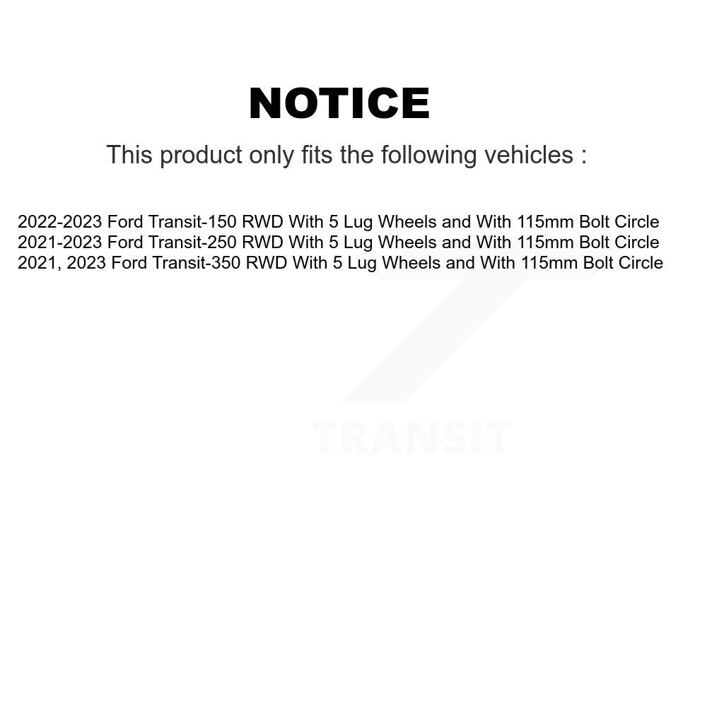 Semi-Metallic Pad & Brake Rotors Front Rear Kit For Ford Transit-250 Transit-350