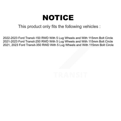Semi-Metallic Pad & Brake Rotors Front Rear Kit For Ford Transit-250 Transit-350
