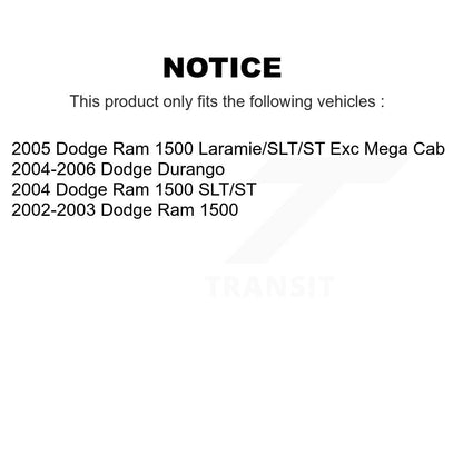 Disc Brake Rotors And Semi-Metallic Pads Front Kit For Dodge Ram 1500 Durango