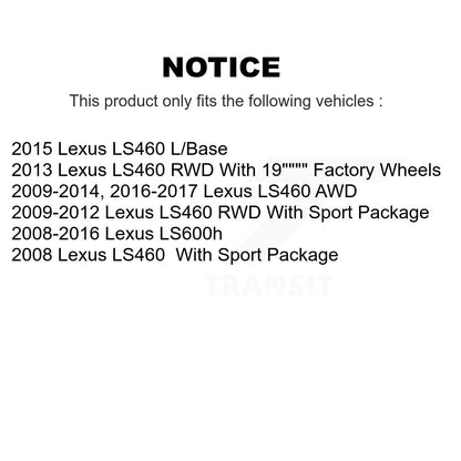 Disc Brake Rotors And Ceramic Pads Rear Kit For Lexus LS460 LS600h