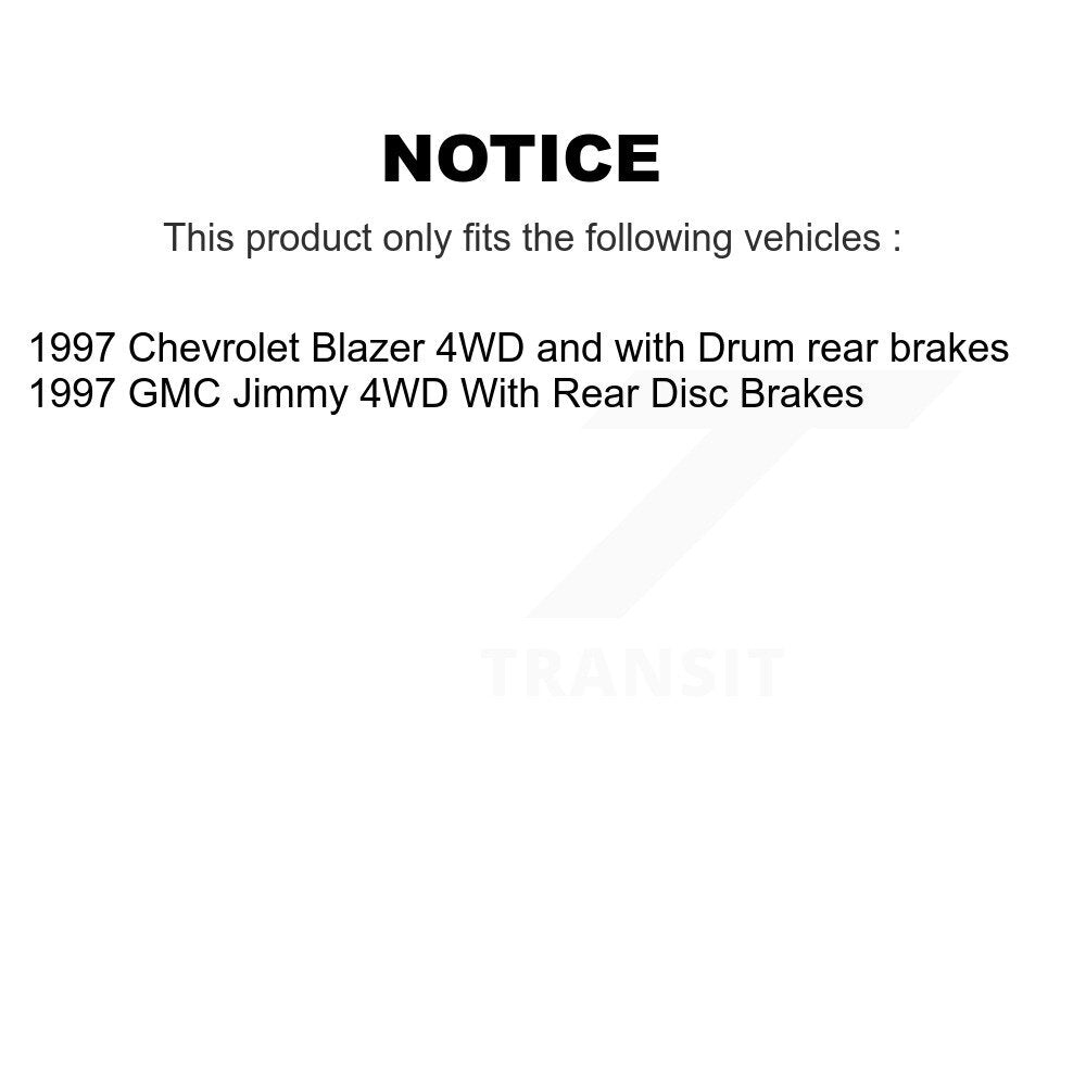 Disc Brake Rotors And Ceramic Pads Front Kit For 1997 Chevrolet Blazer GMC Jimmy