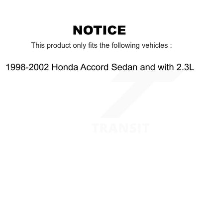 Brake Rotor And Ceramic Pad Front Kit For 1998-2002 Honda Accord Sedan with 2.3L