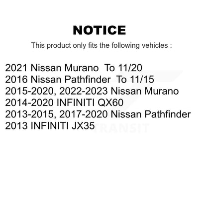 Brake Rotor And Ceramic Pad Front Kit For Nissan Murano Pathfinder INFINITI QX60