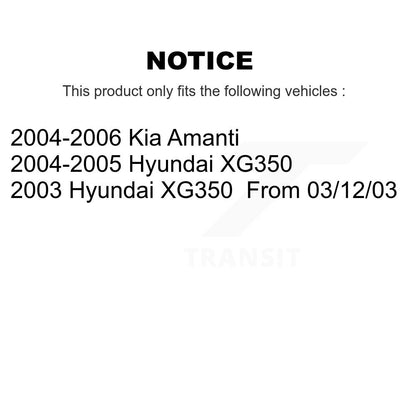 Disc Brake Rotors And Ceramic Pads Front Kit For Kia Amanti Hyundai XG350