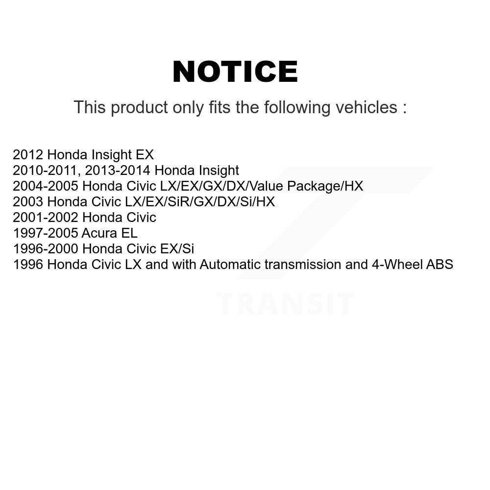 Disc Brake Rotors And Ceramic Pads Front Kit For Honda Civic Acura EL Insight