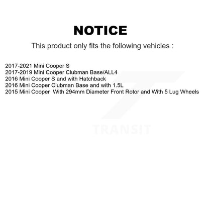 Disc Brake Rotors And Ceramic Pads Front Kit For Mini Cooper Clubman