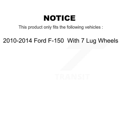 Brake Rotor And Ceramic Pad Front Kit For 2010-2014 Ford F-150 With 7 Lug Wheels