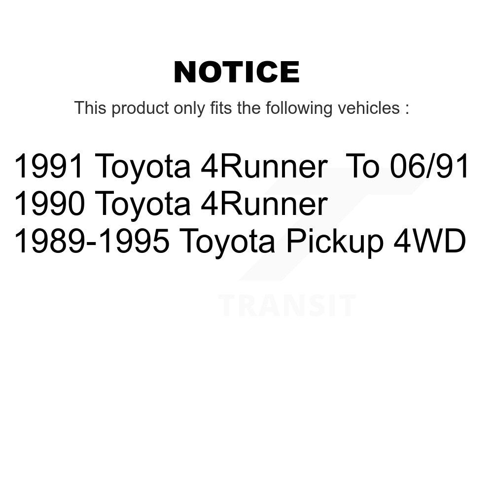 Disc Brake Rotors And Ceramic Pads Front Kit For Toyota Pickup 4Runner