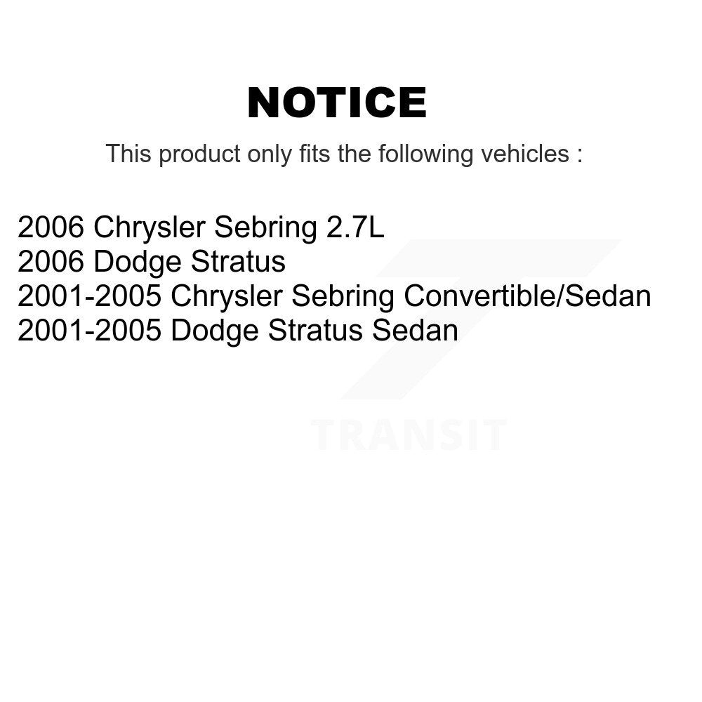 Disc Brake Rotors And Ceramic Pads Front Kit For Chrysler Sebring Dodge Stratus