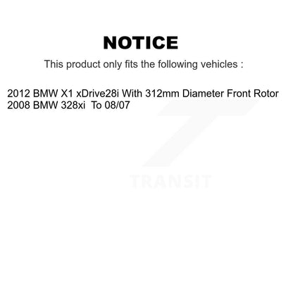 Disc Brake Rotors And Ceramic Pads Front Kit For BMW X1 328xi