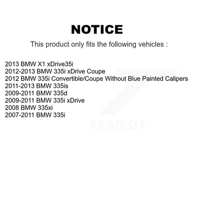 Disc Brake Rotor & Ceramic Pad Front Kit For BMW 335i xDrive X1 335xi 335is 335d