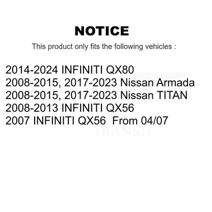 Brake Rotor And Ceramic Pad Front Kit For Nissan TITAN INFINITI Armada QX80 QX56