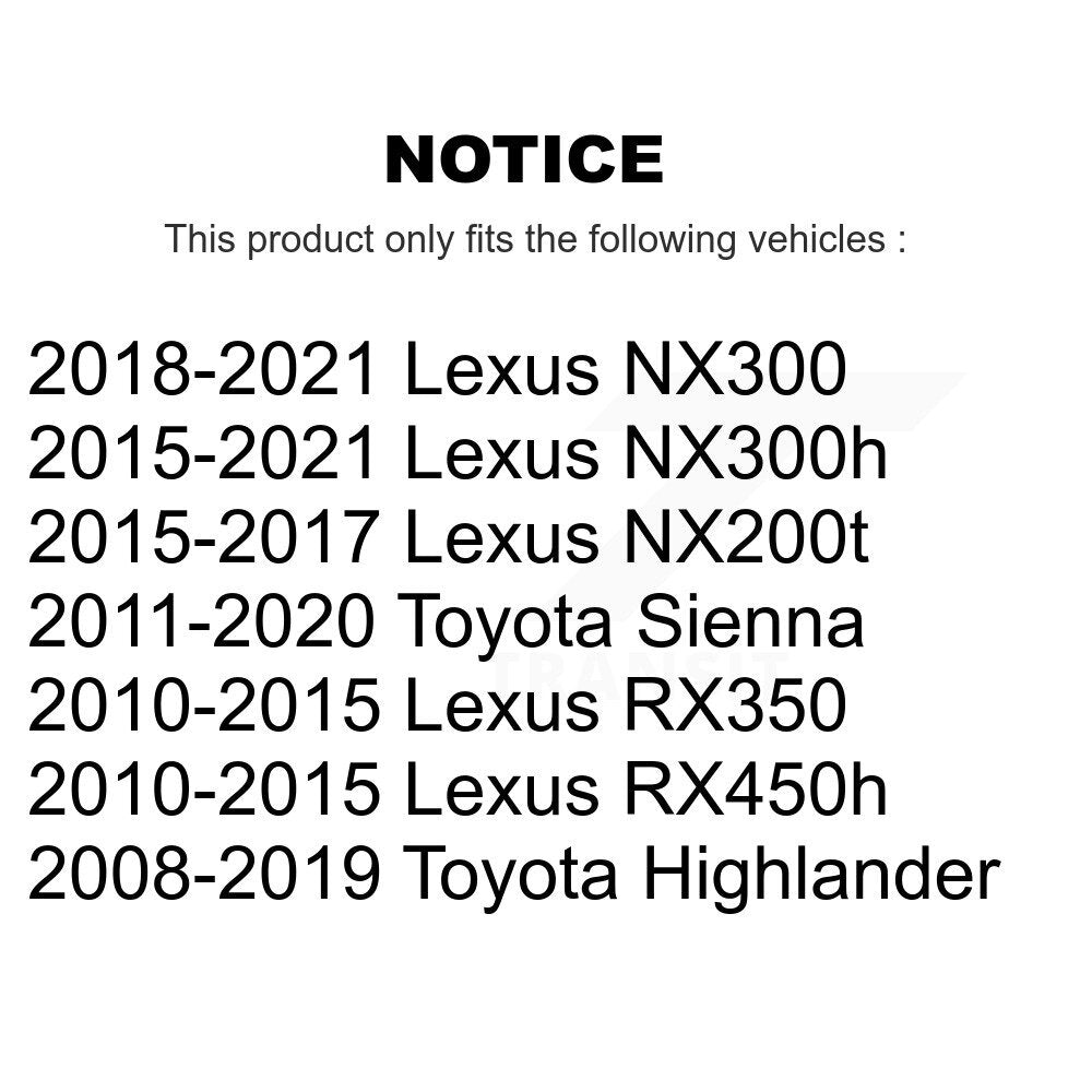 Brake Rotor Ceramic Pad Front Kit For Toyota Highlander Sienna Lexus RX350 NX300