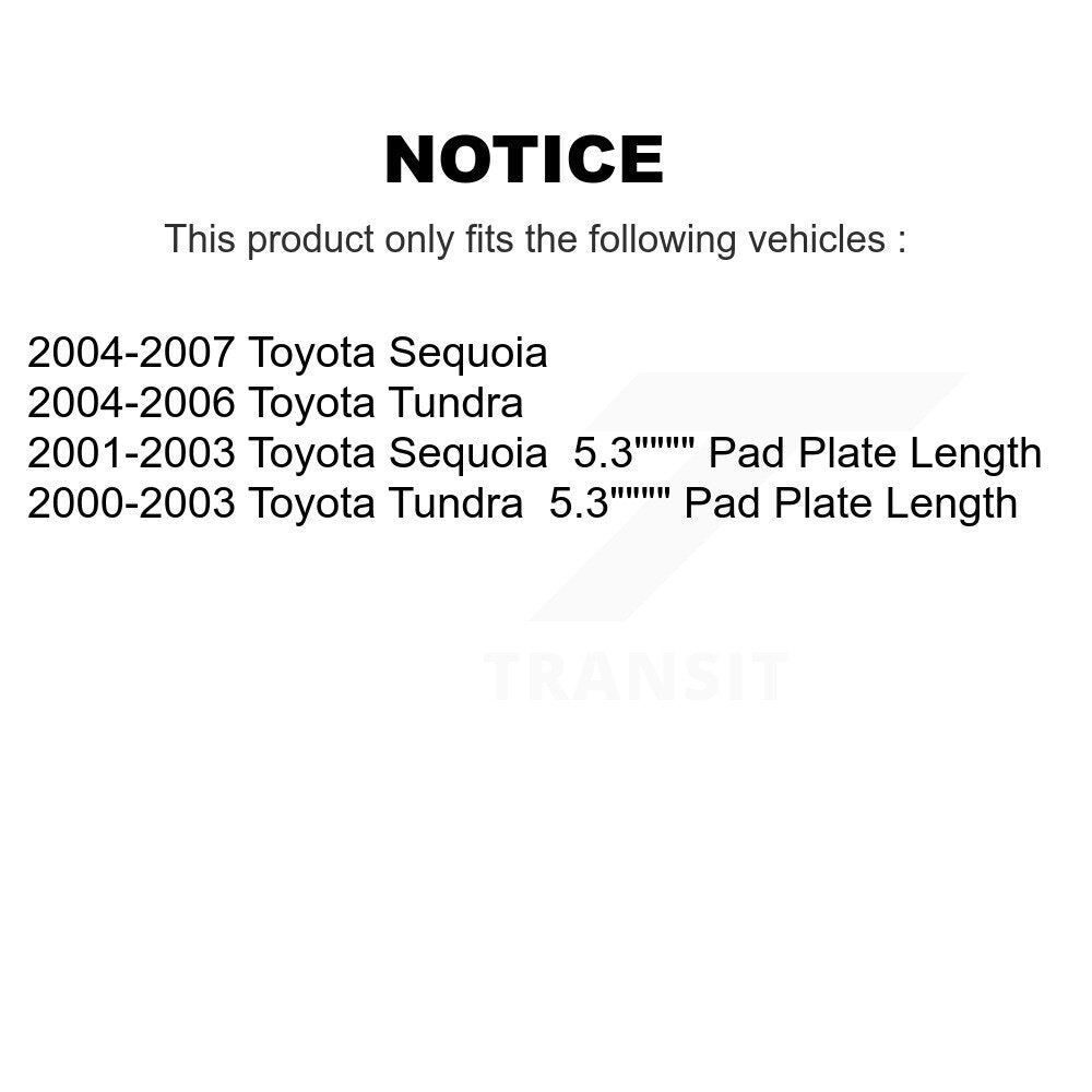 Disc Brake Rotors And Ceramic Pads Front Kit For Toyota Tundra Sequoia