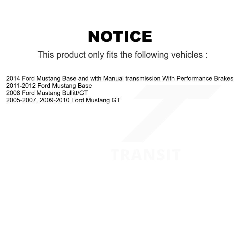 Disc Brake Rotors And Ceramic Pads Front Kit For Ford Mustang
