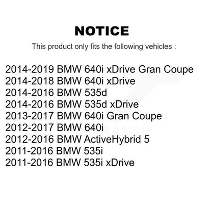 Brake Rotor And Ceramic Pad Front Kit For BMW 535i xDrive 535d 640i Gran Coupe 5