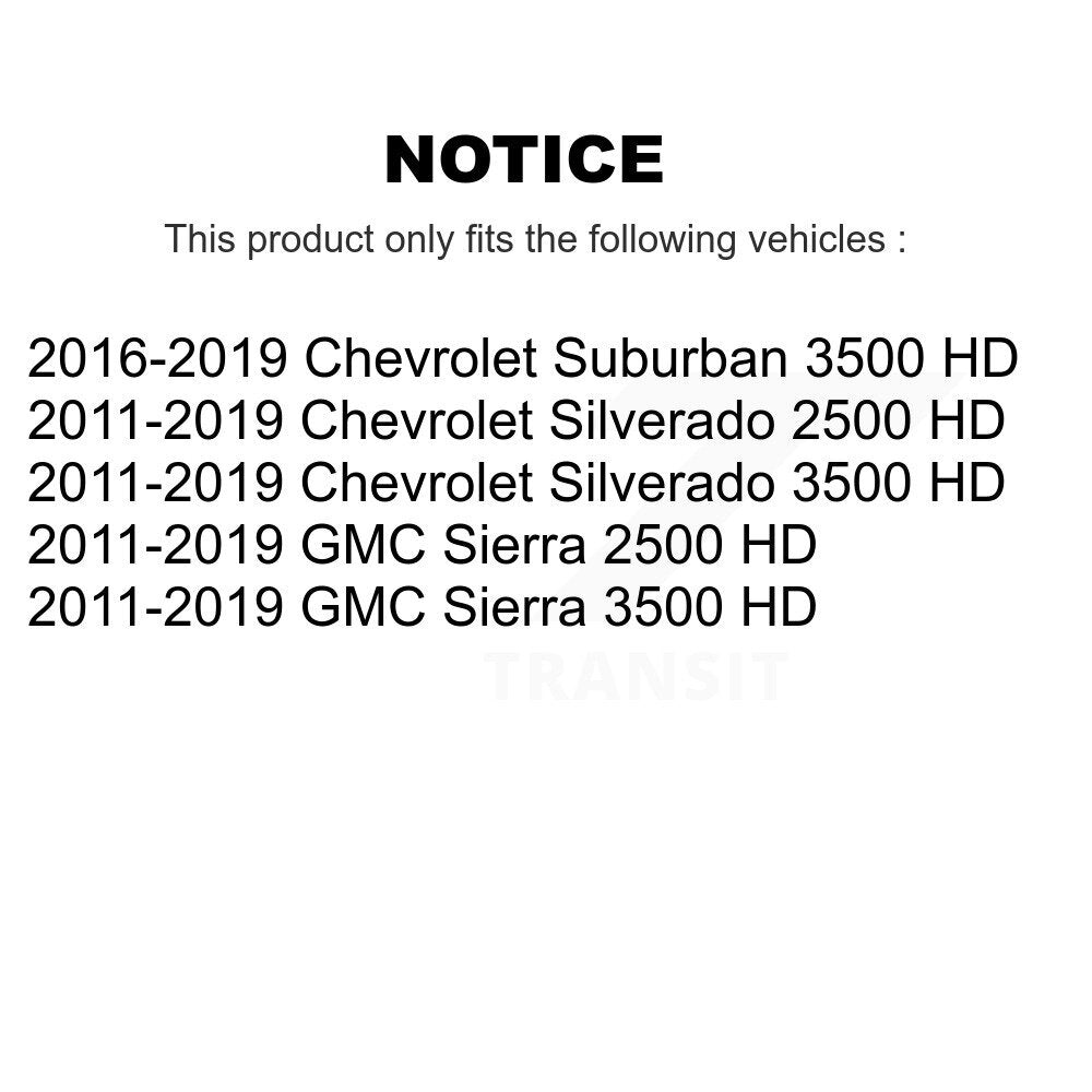 Brake Rotor And Ceramic Pad Front Kit For GMC Chevrolet Sierra 2500 HD Silverado