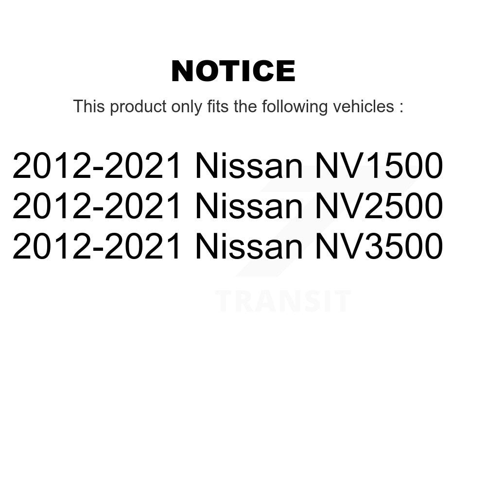 Disc Brake Rotor Ceramic Pad Front Kit For 2012-2021 Nissan NV2500 NV3500 NV1500