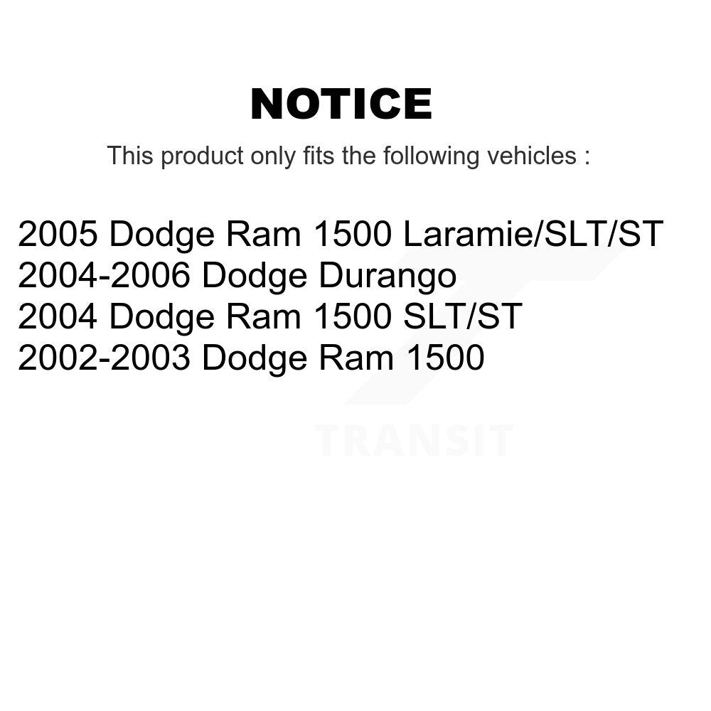 Disc Brake Rotors And Ceramic Pads Front Kit For Dodge Ram 1500 Durango