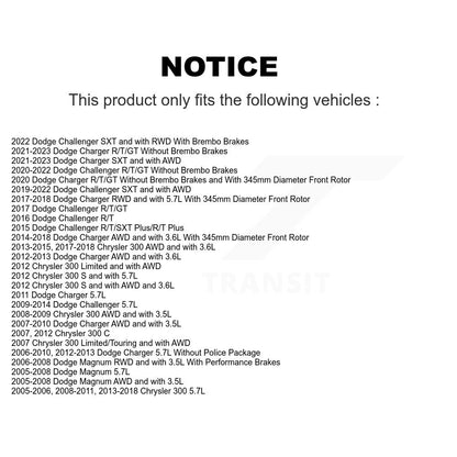 Brake Rotor Ceramic Pad Front Rear Kit For Dodge Charger Chrysler 300 Challenger
