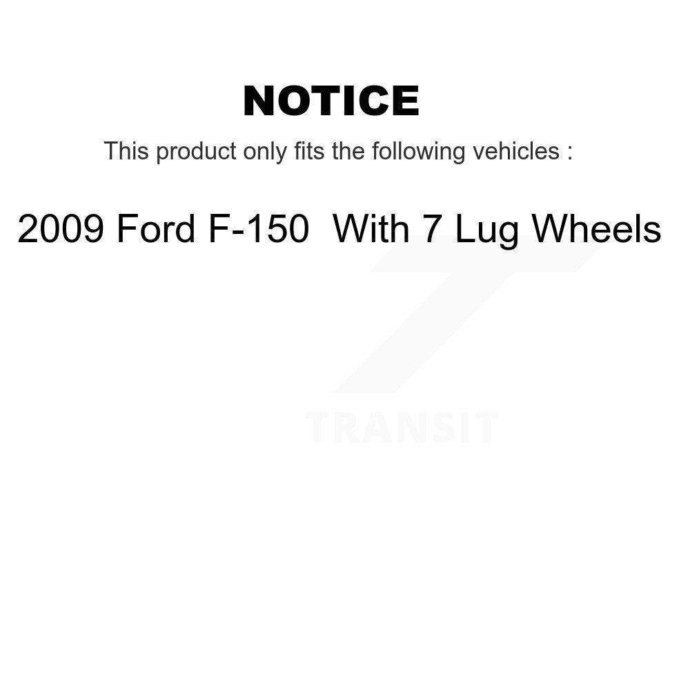 Brake Rotor And Ceramic Pad Front Rear Kit For 2009 Ford F-150 With 7 Lug Wheels