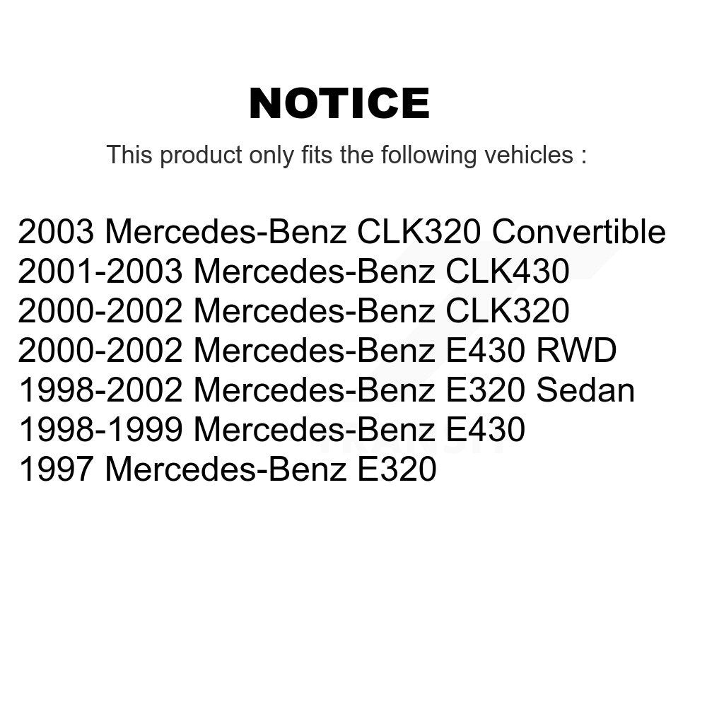 Brake Rotor Ceramic Pad Front Rear Kit For Mercedes-Benz E320 CLK320 CLK430 E430