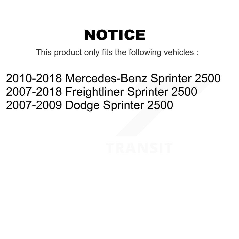Brake Rotor And Ceramic Pad Front Rear Kit For Sprinter 2500 Mercedes-Benz Dodge