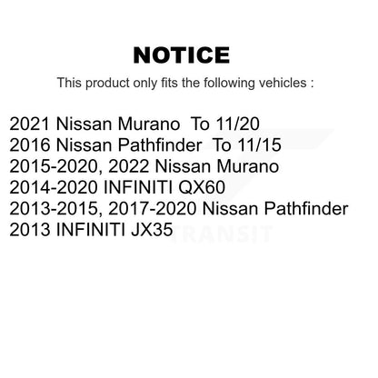 Brake Rotor And Ceramic Pad Front Rear Kit For Nissan Murano Pathfinder INFINITI