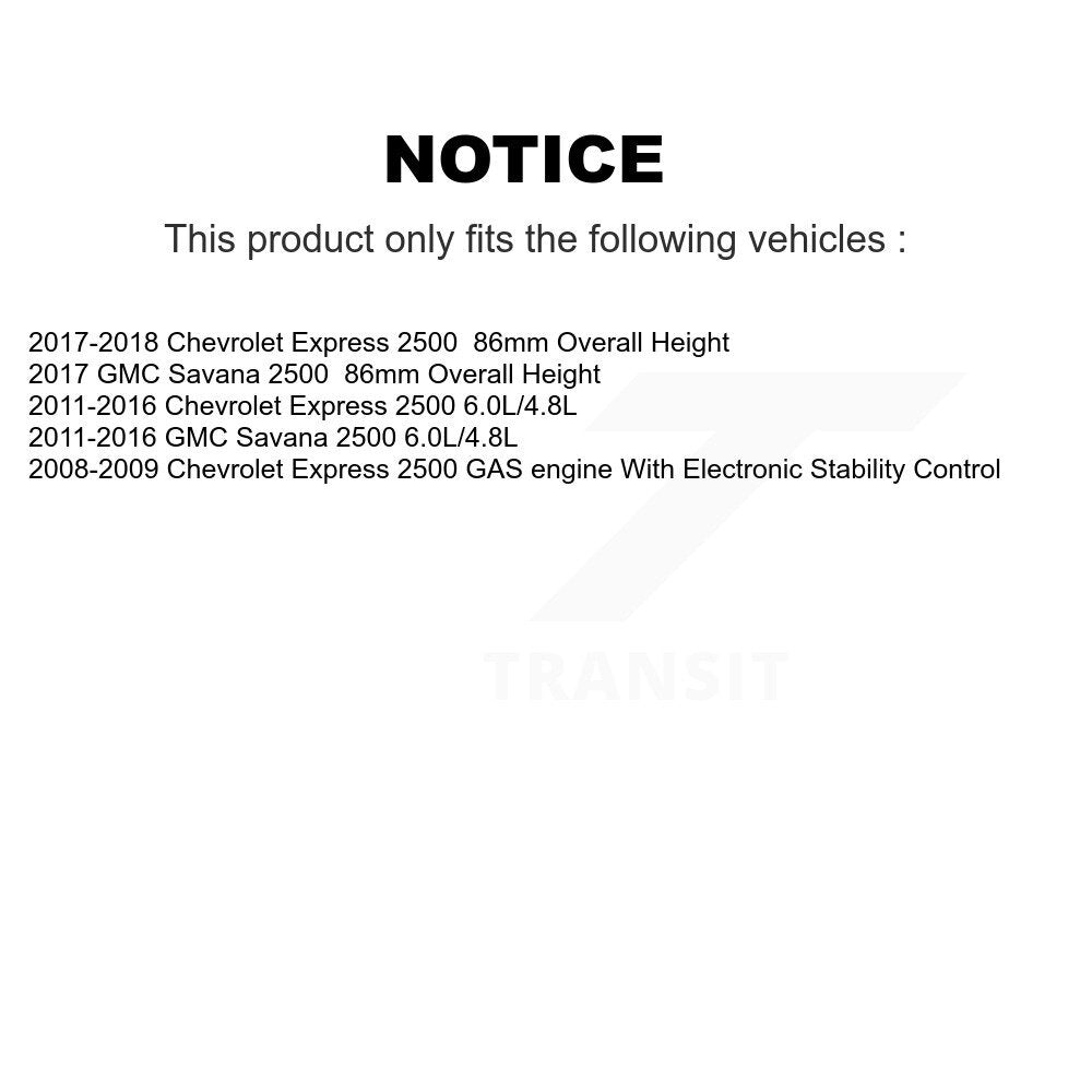 Brake Rotor And Ceramic Pad Front Rear Kit For Chevrolet Express 2500 GMC Savana