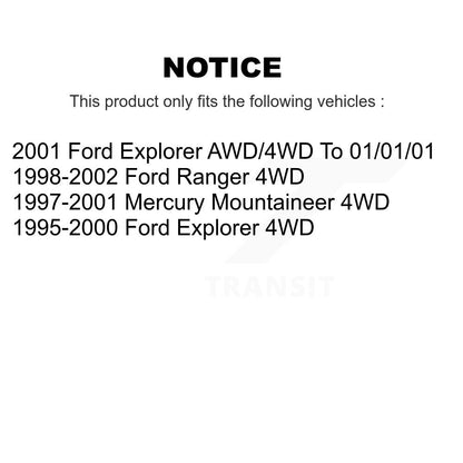 Disc Brake Rotor And Ceramic Pad Front Rear Kit For Ford Ranger Explorer Mercury