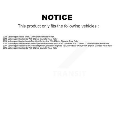 Disc Brake Rotors And Ceramic Pads Front Rear Kit For Volkswagen Beetle
