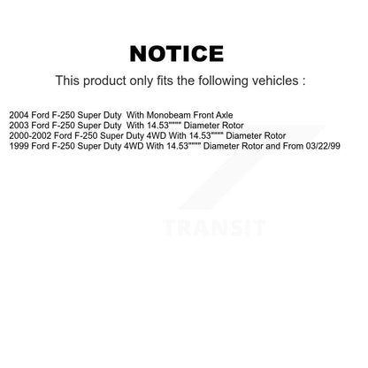 Disc Brake Rotors And Ceramic Pads Front Rear Kit For Ford F-250 Super Duty