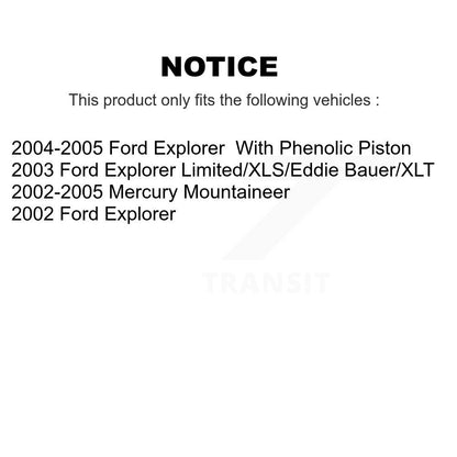 Brake Rotor And Ceramic Pad Front Rear Kit For Ford Explorer Mercury Mountaineer