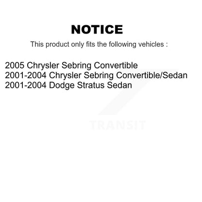 Disc Brake Rotor & Ceramic Pad Front Rear Kit For Chrysler Sebring Dodge Stratus
