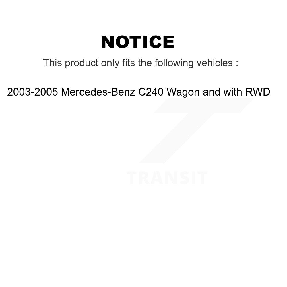 Brake Rotor And Ceramic Pad Front Rear Kit For Mercedes-Benz C240 Wagon with RWD