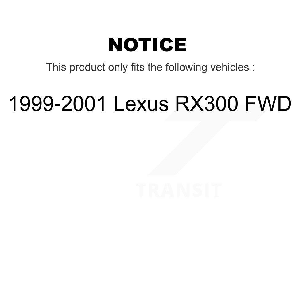 Disc Brake Rotors And Ceramic Pads Front Rear Kit For 1999-2001 Lexus RX300 FWD