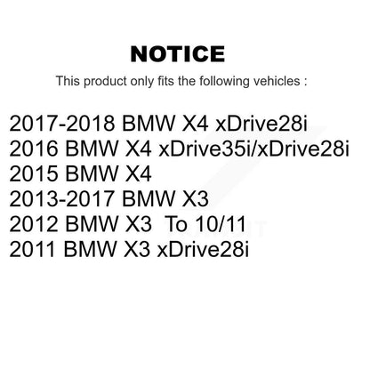 Disc Brake Rotors And Ceramic Pads Front Rear Kit For BMW X3 X4