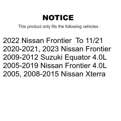 Brake Rotor Ceramic Pad Front Rear Kit For Nissan Frontier Xterra Suzuki Equator