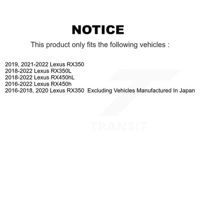 Brake Rotor And Ceramic Pad Front Rear Kit For Lexus RX350 RX450h RX350L RX450hL