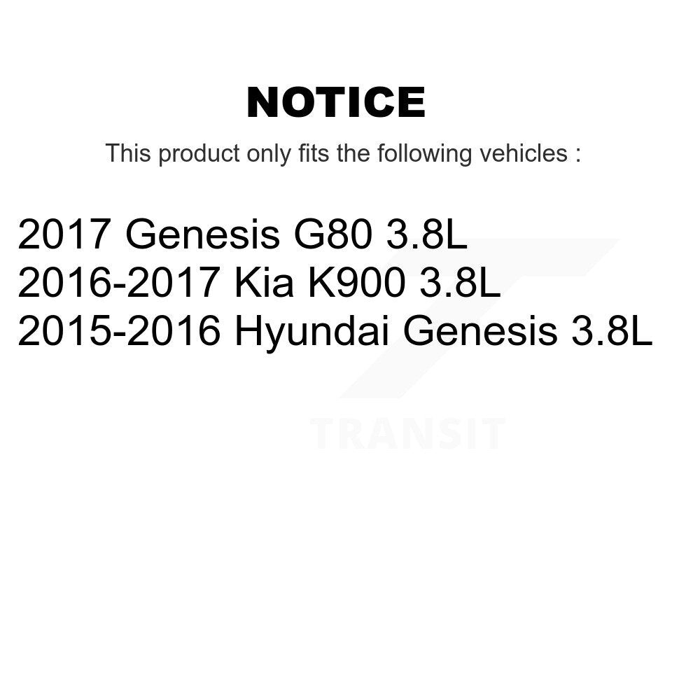 Brake Rotor And Ceramic Pad Front Rear Kit For Hyundai Genesis G80 Kia K900 3.8L