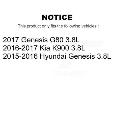 Brake Rotor And Ceramic Pad Front Rear Kit For Hyundai Genesis G80 Kia K900 3.8L