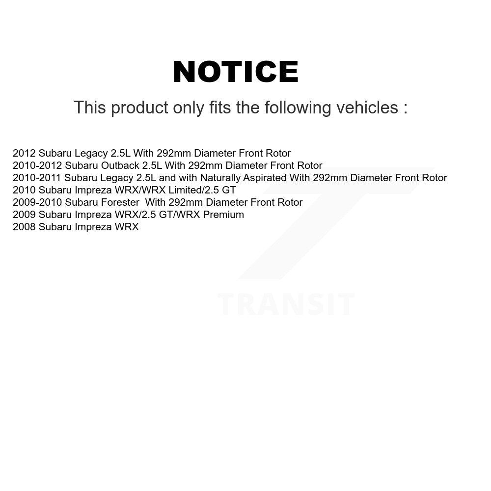 Brake Rotor And Ceramic Pad Front Rear Kit For Subaru Outback Impreza Legacy WRX