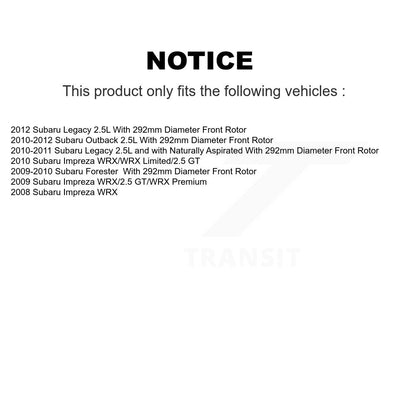 Brake Rotor And Ceramic Pad Front Rear Kit For Subaru Outback Impreza Legacy WRX