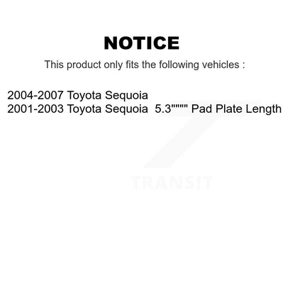 Disc Brake Rotors And Ceramic Pads Front Rear Kit For Toyota Sequoia