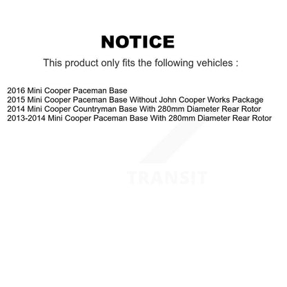 Brake Rotor & Ceramic Pad Front Rear Kit For Mini Cooper Countryman Paceman Base