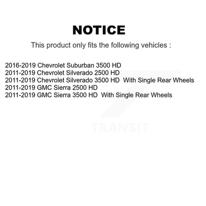 Brake Rotor And Ceramic Pad Front Rear Kit For GMC Chevrolet Sierra 2500 HD 3500