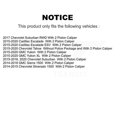 Brake Rotor & Ceramic Pad Front Rear Kit For GMC Chevrolet Sierra 1500 Silverado