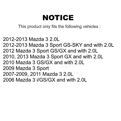 Disc Brake Rotors And Ceramic Pads Rear Kit For Mazda 3 Sport