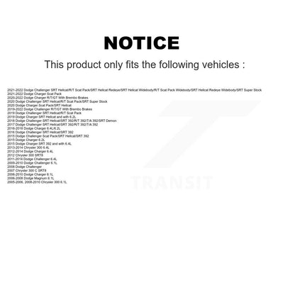Disc Brake Rotors Ceramic Pad Rear Kit For Dodge Charger Chrysler 300 Challenger