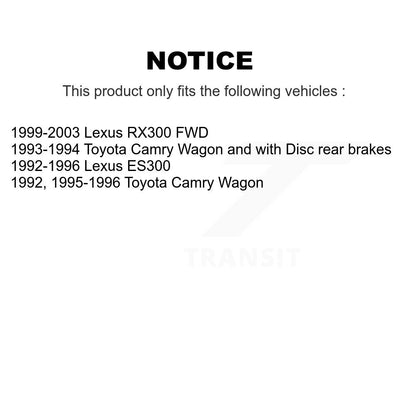 Disc Brake Rotors And Ceramic Pads Rear Kit For Lexus Toyota Camry RX300 ES300